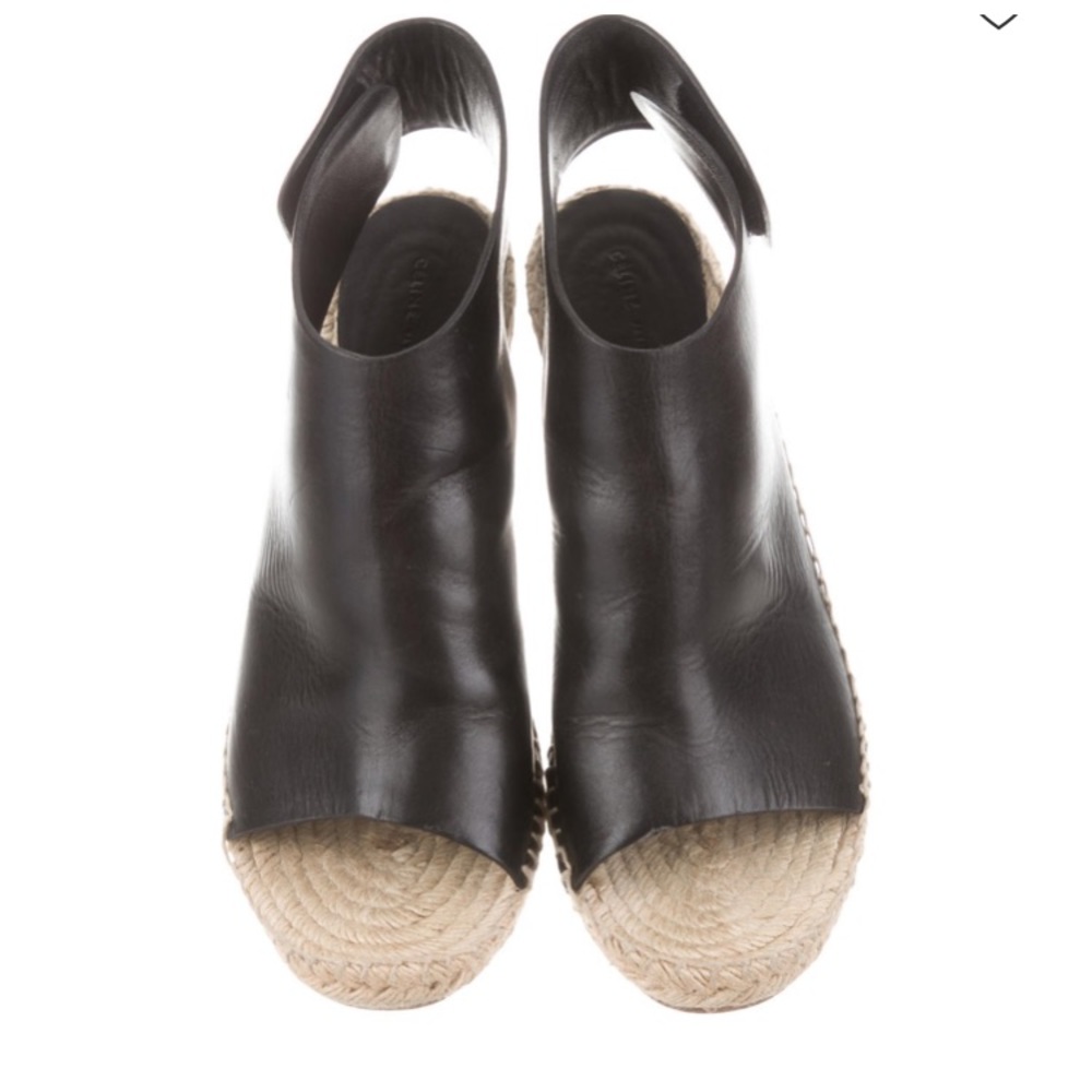 Celine leather espadrilles wedge